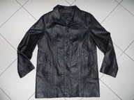 SKÓRA JAK NOWY CZARNY PŁASZCZ KURTKA r XL 42 na 176