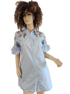 długa koszula haftowana z kieszeniami 34/36