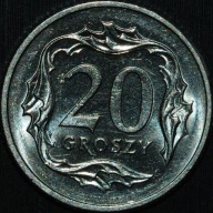 20 groszy 1990 - menniczy egzemplarz