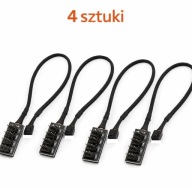 4 szt Hub rozdzielacz wentylatorów 5x 4pin PWM 3pin do PC taśma Czarny