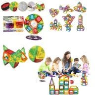 DUZE KLOCKI MAGNETYCCZNE KONSTRUKCYJNE 3D DLA DZIECI ZABAWKA LOGICZNA XXL