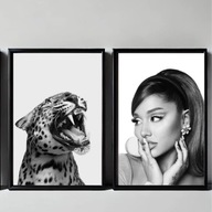 Zestaw 2x plakaty modowe A2- ariana grande, gepard