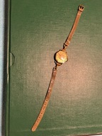 ZEGAREK DAMSKI "MIBA"POZŁACANY,POZŁACANA BRANSOLETKA Z PUNCĄ