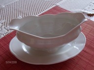 Biała porcelanowa stara sosjerka - bdb !!