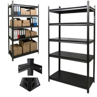 REGAŁ MAGAZYNOWY METALOWY CZARNY 200X100X50 5 PÓŁEK WARSZTAT BIURO GARAŻ