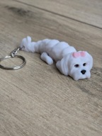 Breloczek Maltańczyk 3d - Seria Psów Dog Brelok Druk3d fidget Keychain