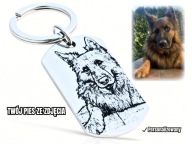 Breloczek Personalizowany Pies Grawer ze Zdjęcia Prezent dla Psiarza