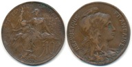 Francja 10 Centimes - 1901r ... Monety