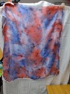 Apaszka ręcznie barwiona JEDWAB 90 x 90 jak NOWA