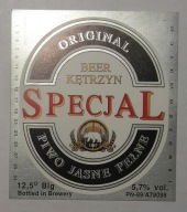 ETYKIETA PIWO JASNE PEŁNE SPECJAL BROWAR KĘTRZYN