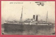 Okręt wojenny statek niszczyciel krążownik D aumale . samolot