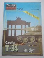 Radziecki czołg średni T-34/85 skala: 1:25 Mały Modelarz nr 7-8/1996 "RUDY"