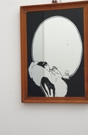 ART.DECO OBRAZ NA LUSTRZE MALOWNY