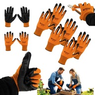 3 PARY TRWAŁE NITRYLOWE RĘKAWICE RĘKAWICZKI ROBOCZE OGRODOWE OGRODNICZE (L)