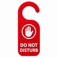 Zawieszka na drzwi DO NOT DISTURB 3D 16x7 cm na klamkę hotel biuro praca