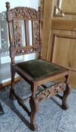 Krzesło antyk śliczne rzeźbione wszędzie Aniołki anioły cherubiny - stare