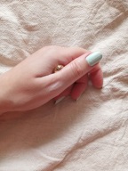 Nausznica srebro pozłacane 925