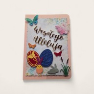 Kartka Wielkanocna, świąteczna, ręcznie robiona, kartka handmade, + koperta