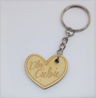 Brelok do kluczy Serce serduszko Sklejka Grawer