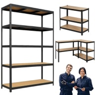 REGAŁ MAGAZYNOWY GARAŻOWY DO SPIŻARNI 180X90X40 5 PÓŁEK METALOWY 875KG