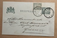 Holandia _ Niemcy ok. 1900 – Amsterdam do Gießen – obiegowa karta