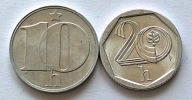 CZECHOSŁOWACJA / CZECHY 10 - 20 HALERZY 1975 1999 / mennicze