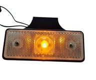 Lampa podwieszana obrysowa biała diody na pomarańczowo +odblask led 12/24V