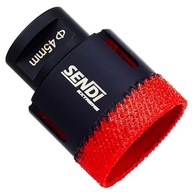 Koronka wiertarska otwornica diamentowa SENDI 45mm do gresu na sucho