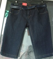 .AMISU nowe SPODNIE jeans 3/4, r 36/38, gratis pas