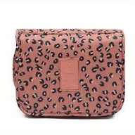 Kosmetyczka podróżna z haczykiem cętki różowa Travel+ GRATIS