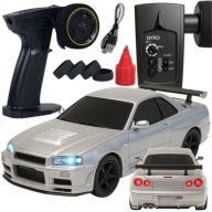 AUTO DO DRIFTU NA PILOTA NISSAN GTR SKYLINE ZDALNIE STEROWANE DRIFT 1:43