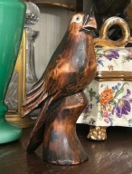 RĘCZNIE RZEŹBIONY MALOWANY PTAK RĘKODZIEŁO