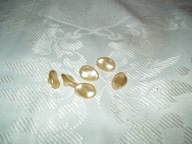 GUZIKI - PERŁOWO-KREMOWE - PODŁUŻNE - 6 SZT.