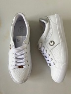 GUESS białe buty sportowe sneakersy tenisówki srebrne logo 39,5