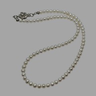 Naszyjnik z białych pereł słodkowodnych