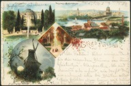 Gruss aus Potsdam. Sanssouci Panorama v Brauhausberg - J Miesler 1901 Litho