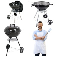 LUND GRILL WĘGLOWY OKRĄGŁY OGRODOWY PRZENOŚNY POKRYWA RUSZT STALOWY 41cm