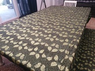 TKANY DWUSTRONNY KUPON KAPA ŻAKARDOWA NARZUTA WZORY ART-DECO LIŚCIE 272x280