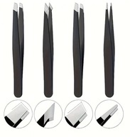 Pęseta do regulacji brwi zestaw 4 szt pinceta profesjonalna bez etui