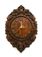 Zegar ścienny drewniany, piękny zegar do salonu, styl retro. Trzy kolory