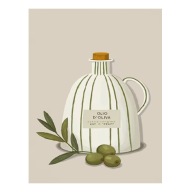Plakat „Olio d'Oliva" – Minimalistyczny Plakat Kuchenny