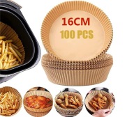 100x Papierowy wkład 16cm do frytkownicy beztłuszczowej zestaw 100szt