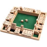 Shut The Box DREWNIANA GRA PLANSZOWA W KOŚCI GRA ZAMKNIJ PUDEŁKO 2-4 GRACZY
