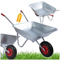 DUŻA TACZKA OGRODOWA BUDOWLANA LEKKA OCYNKOWANA WÓZEK OGRODOWY 120L BEGRIS