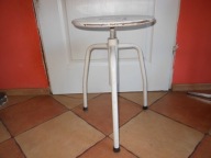 STARY REGULOWANY METALOWY TABORET MEDYCZNY