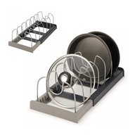 STOJAK NA POKRYWY ORGANIZER ROZSUWANY NA POKRYWKI TALERZE DESKI KUCHENNE