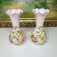 Wazon porcelanowy LaMode China ręcznie malowany 15,5 cm róże