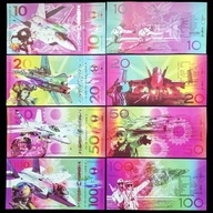 Zestaw 4 Banknotów Kolekcjonerskich Fighter Jets UNC Smart blikshop xshop