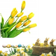 SZTUCZNE TULIPANY kwiaty dekoracyjne BUKIET bukiecik TULIPANÓW do wazonu