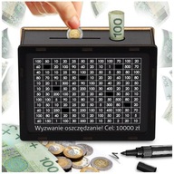 Skarbonka Wykreślana Wykreślanka Wyzwanie Prezent Upominek Cel 10000 zł